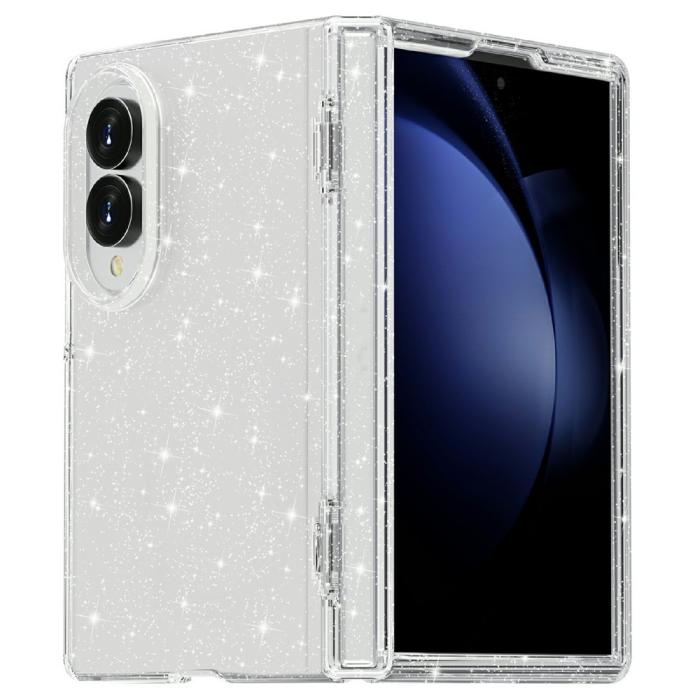 Bild 2, Samsung Galaxy Z Fold 8 Skal Glitter TPU Vit