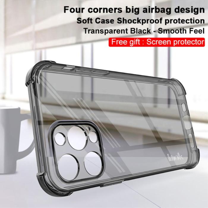 Bild 2, IMAK iPhone 13 Pro Max Skal Shockproof TPU + Skärmskydd Tonad