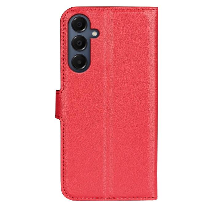 Bild 3, Samsung Galaxy A17 Fodral Litchi Läder Röd