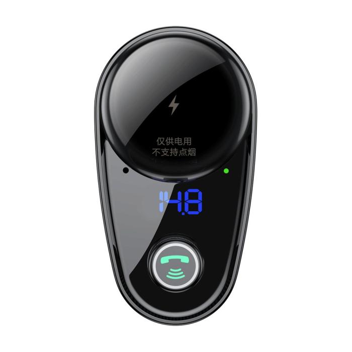 Bild 3, Baseus Bluetooth FM Sändare 2x USB 3.4A Svart