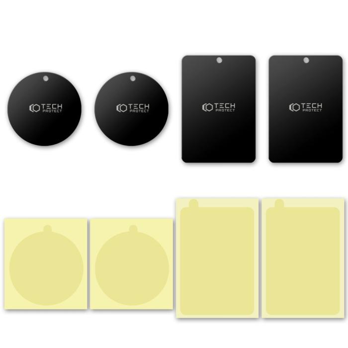 Bild 4, Tech-Protect 4-PACK Magnetisk Metallplatta Svart