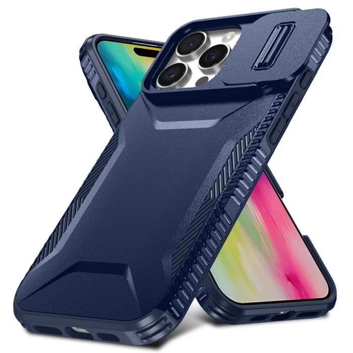 Bild 2, iPhone 16 Pro Skal CamShield Hybrid Blå