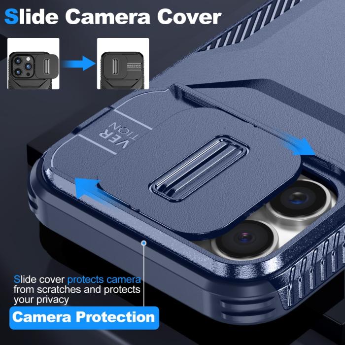 Bild 3, iPhone 16 Pro Skal CamShield Hybrid Blå