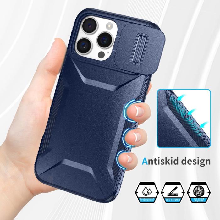 Bild 4, iPhone 16 Pro Skal CamShield Hybrid Blå