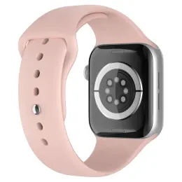 Apple Watch 38/40/41 mm Silikon Armband (M/L) Sand Pink