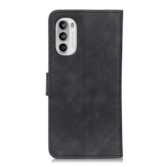 Bild 3, KHAZNEH Motorola Moto G52/G82 Fodral Retro Läder Svart