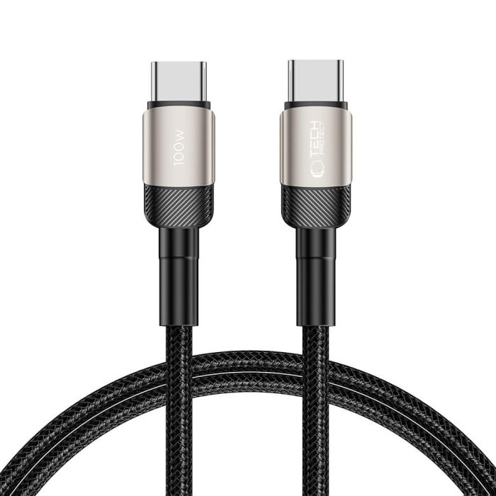 Bild 1, 100W/5A 1m PD USB-C - USB-C Kabel UltraBoost Evo Titanium