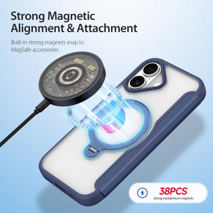 Bild 2, DUX DUCIS iPhone 17 Fodral MagSafe Kickstand Skin X Pro Blå