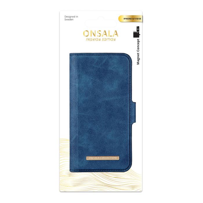 Bild 2, ONSALA iPhone 6/7/8/SE 2in1 Magnet Fodral / Skal Royal Blue