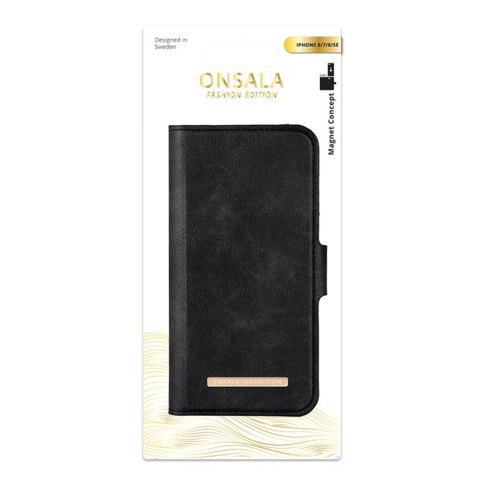 Bild 2, ONSALA iPhone 6/7/8/SE 2in1 Magnet Fodral / Skal Svart