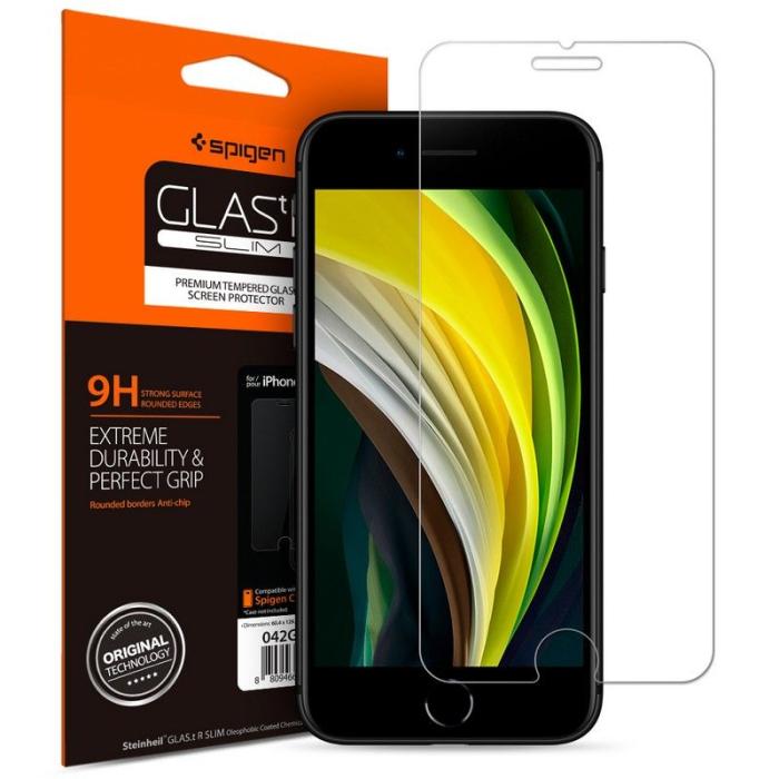 Bild 1, Spigen iPhone 7/8/SE Skärmskydd Slim Glas.tR Härdat Glas