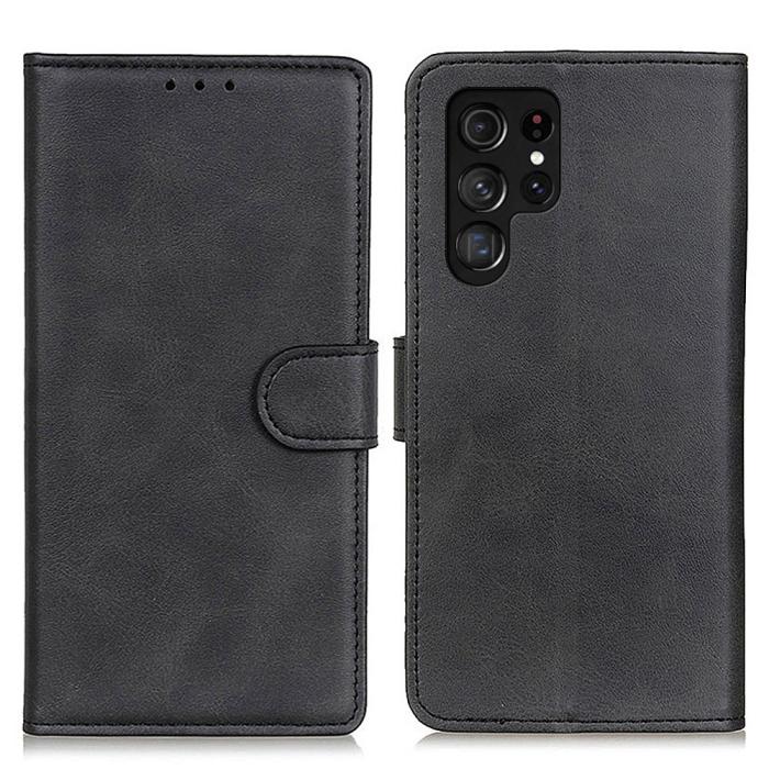 Bild 1, Samsung Galaxy S23 Ultra Fodral Solid Läder Svart