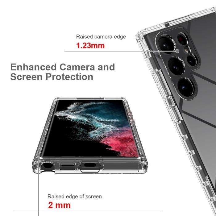 Bild 4, Samsung Galaxy S23 Ultra Skal Shockproof Hybrid Transparent