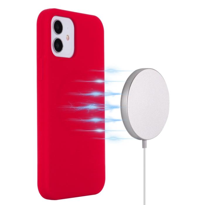 Bild 3, iPhone 15 Pro Skal MagSafe Silikon Röd