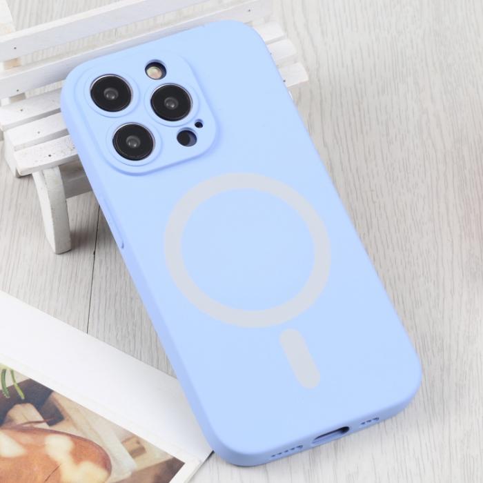 Bild 2, iPhone 15 Pro Skal MagSafe Liquid Silikon Ljus Lila