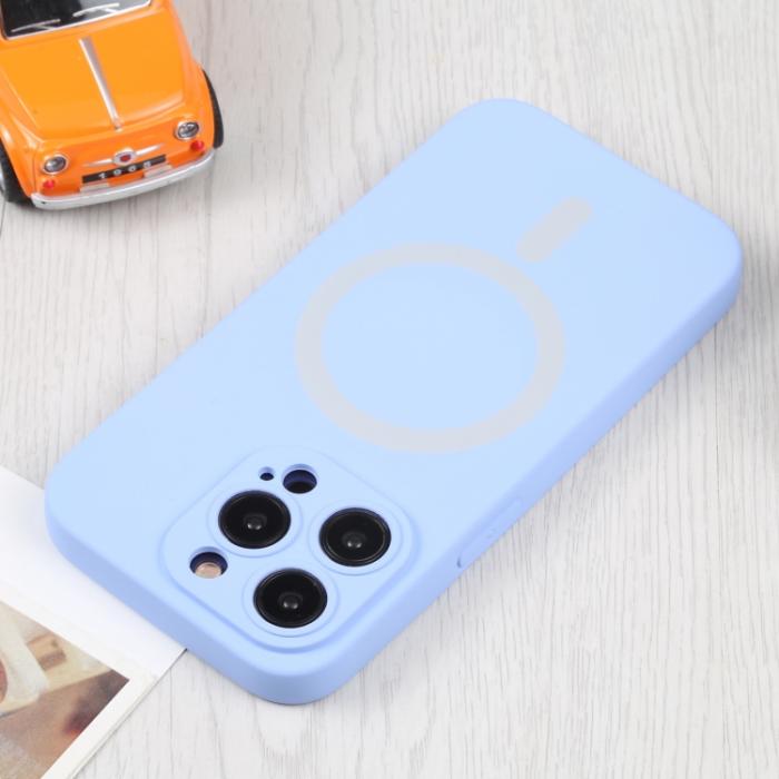 Bild 4, iPhone 15 Pro Skal MagSafe Liquid Silikon Ljus Lila