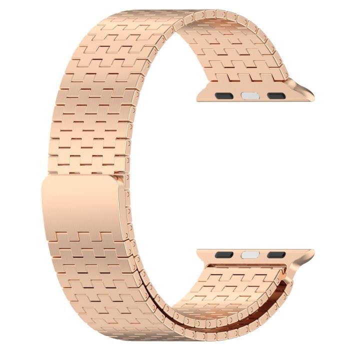 Bild 2, Apple Watch 42/44/45/49 mm Armband Magnetisk Loop Roséguld