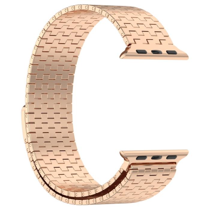 Bild 3, Apple Watch 42/44/45/49 mm Armband Magnetisk Loop Roséguld