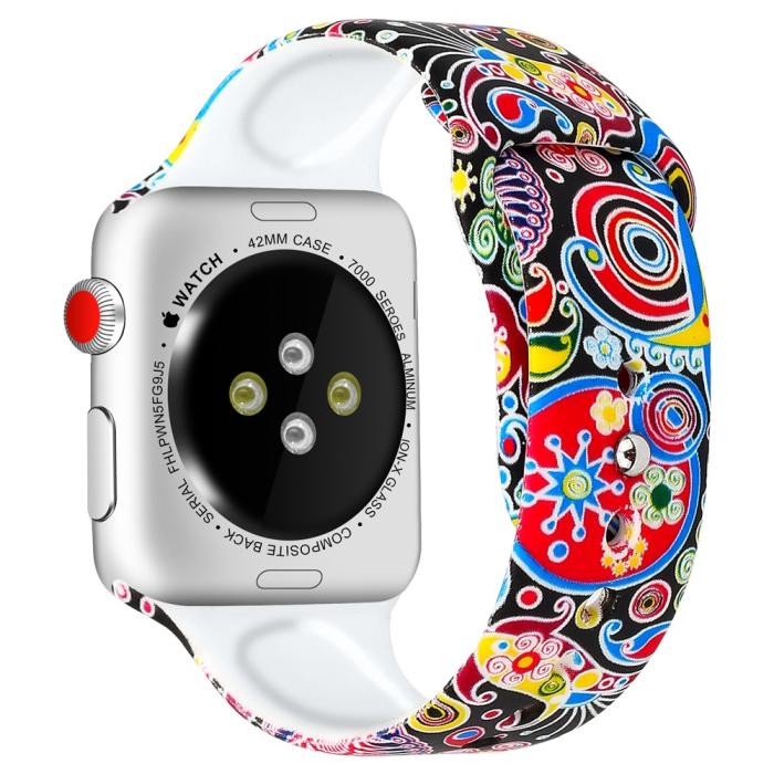 Bild 1, Silikon Armband Apple Watch 42/44/45/49 mm Hypnotic