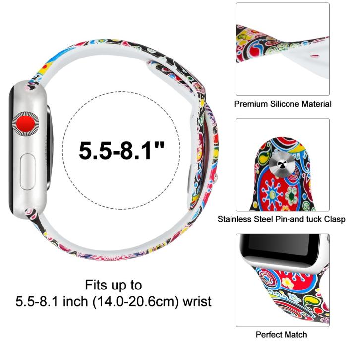 Bild 3, Silikon Armband Apple Watch 42/44/45/49 mm Hypnotic