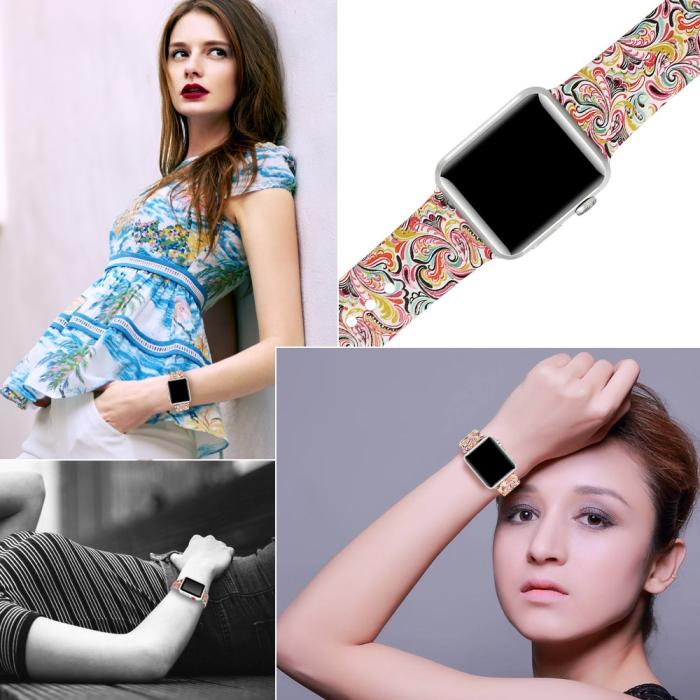 Bild 5, Silikon Armband Apple Watch 42/44/45/49 mm Color Pattern