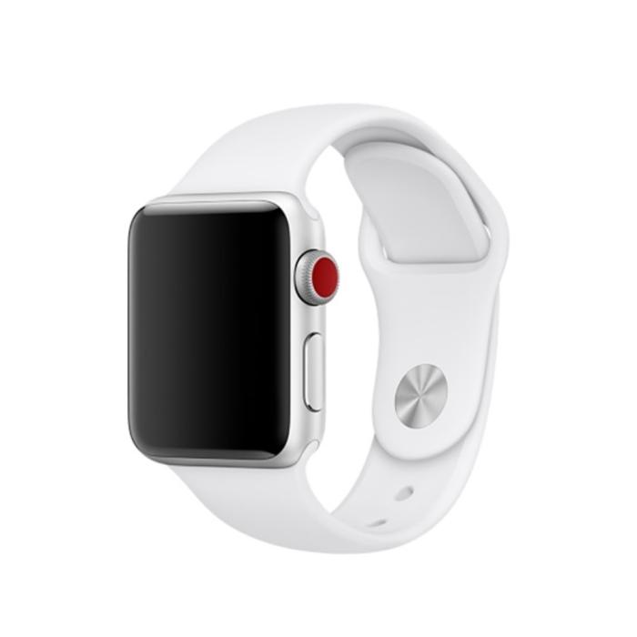 Bild 1, Silikon Armband Apple Watch 42/44/45/49 mm (S/M) Vit