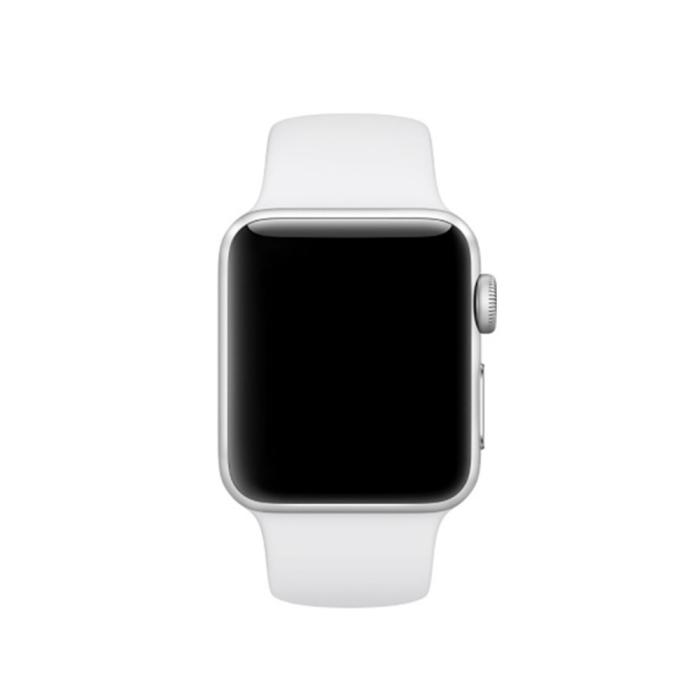 Bild 2, Silikon Armband Apple Watch 42/44/45/49 mm (S/M) Vit