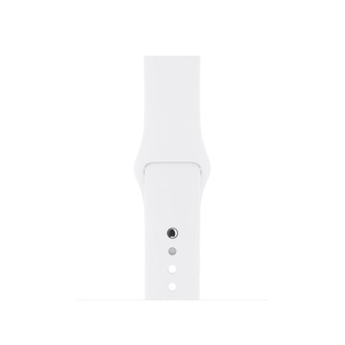 Bild 3, Silikon Armband Apple Watch 42/44/45/49 mm (S/M) Vit