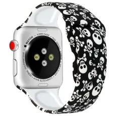 Silikon Armband Apple Watch 42/41/40/38 mm - D&ouml;skallar