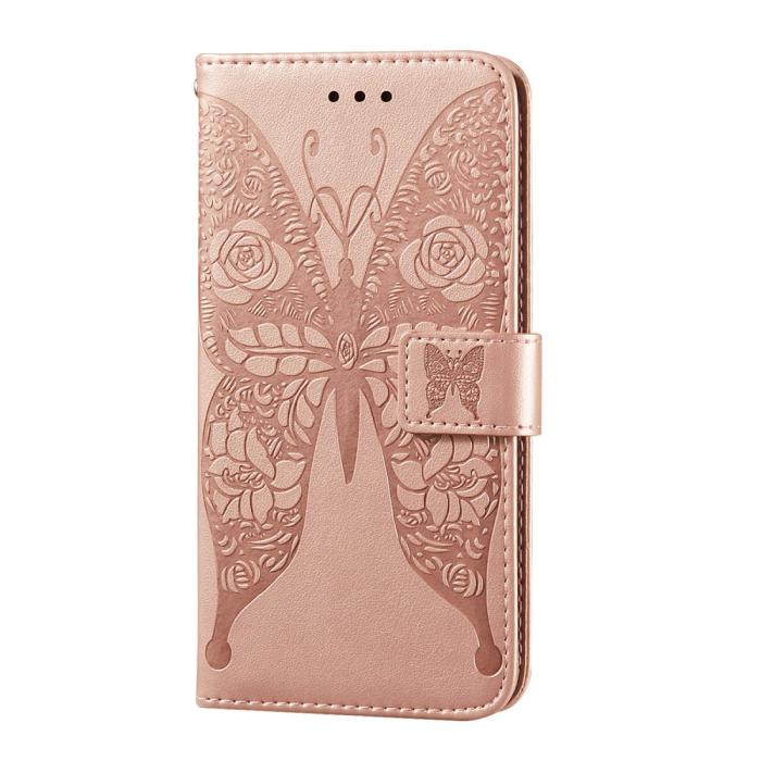 Bild 3, Samsung Galaxy A72 - Läder Fodral Med Tryck - Roséguld