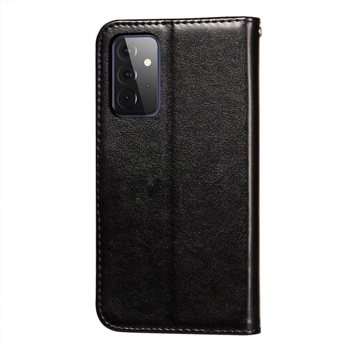 Bild 3, Samsung Galaxy A72 - Läder Fodral - Svart