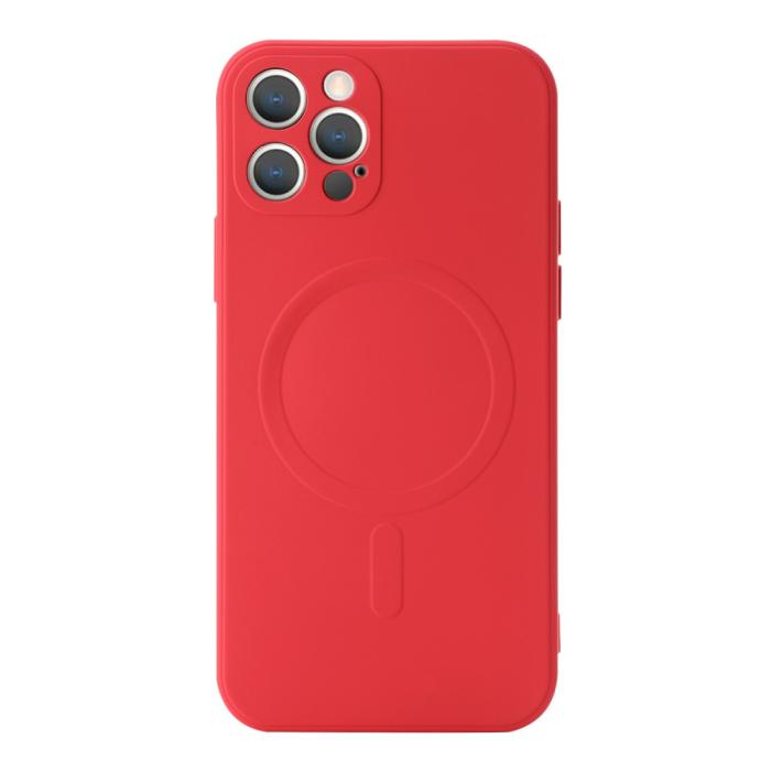 Bild 1, iPhone 12 Pro - Magnetisk MagSafe TPU Skal - Röd