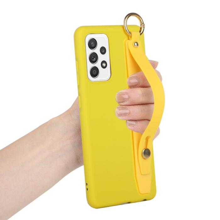 Bild 3, Samsung Galaxy A53 5G Skal TPU Med Fingerstrap Gul