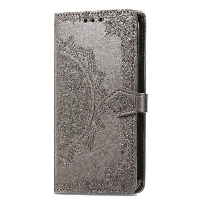 Bild 4, Xiaomi 17 Fodral Läder Mandala Grå