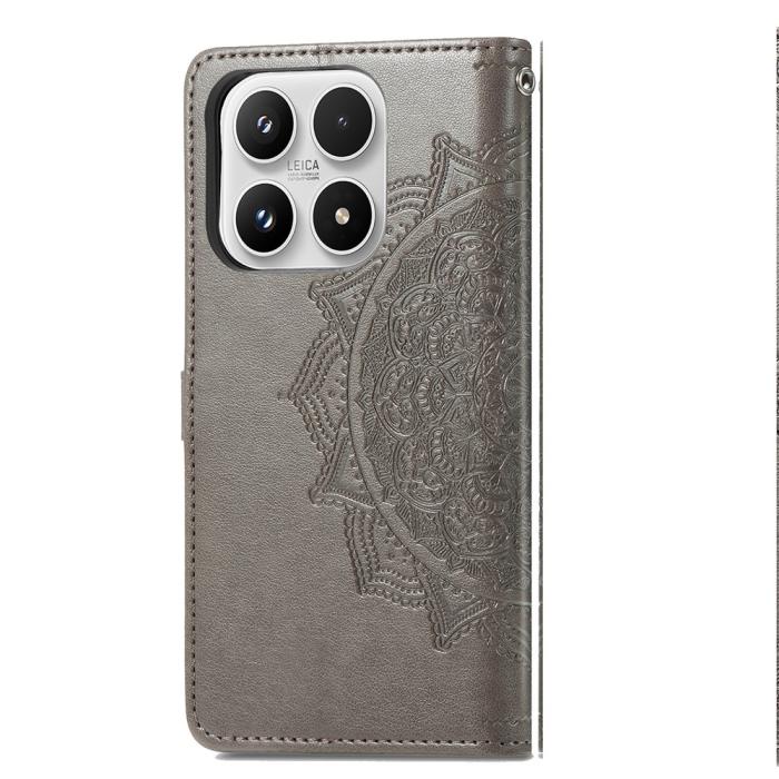 Bild 5, Xiaomi 17 Fodral Läder Mandala Grå