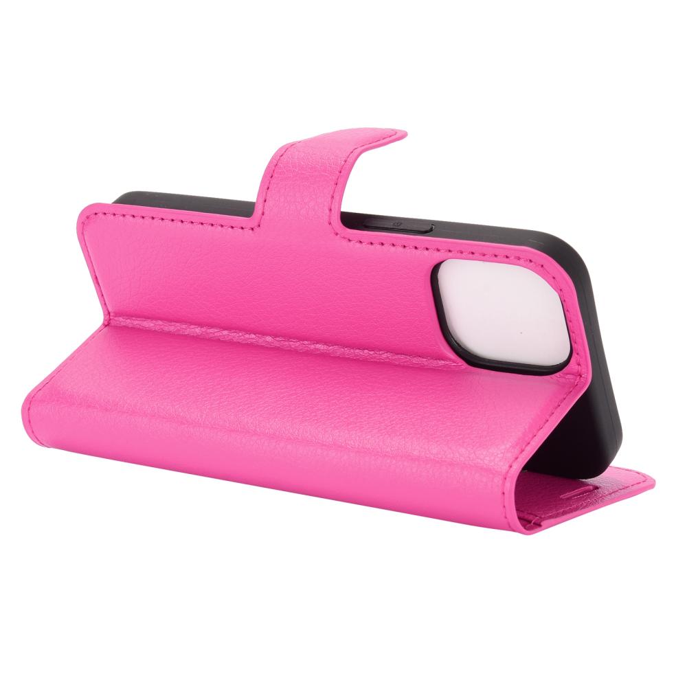 iPhone 12 Mini - Litchi Textur Fodral - Rosa