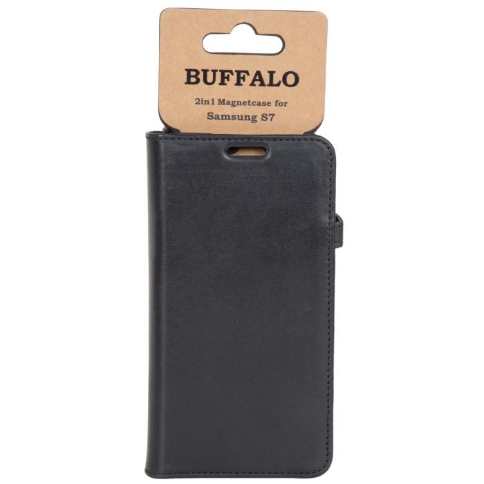 Bild 2, Buffalo Samsung Galaxy S7 Fodral 2in1 Äkta Läder Svart