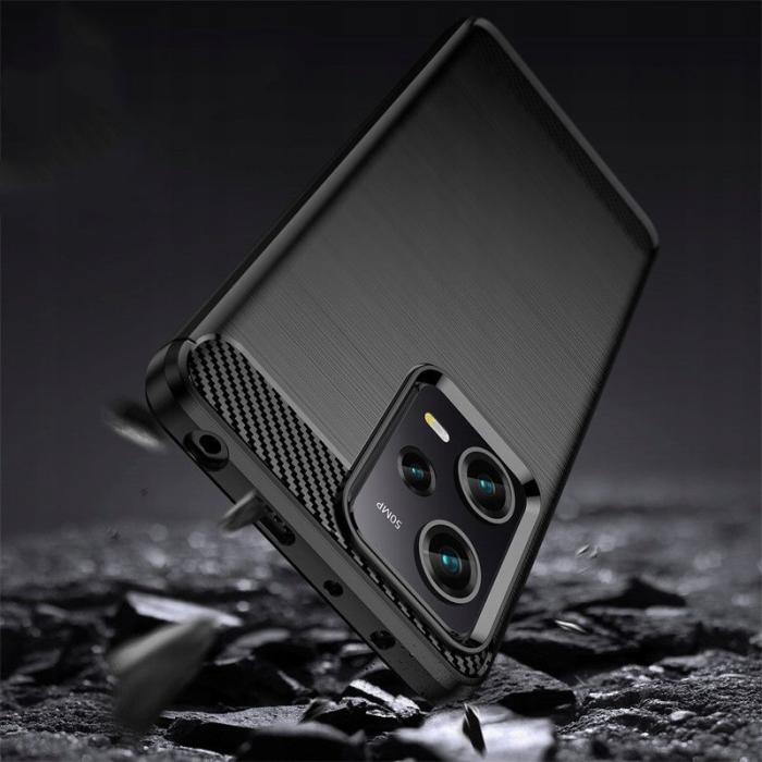 Bild 4, Tech-Protect Xiaomi Redmi Note 12 Pro 5G Skal Borstad Stål Textur Svart