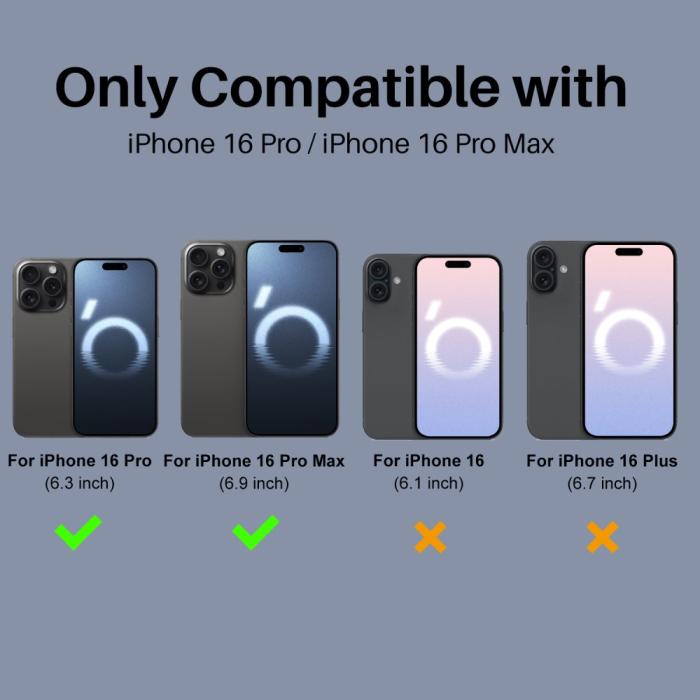Bild 2, NORTHJO iPhone 16 Pro Max/16 Pro Linsskydd Härdat Glas