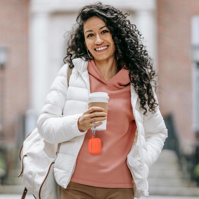 Bild 2, Tech-Protect AirPods Pro 1/2 Skal Silikon Hook Dusty Pink