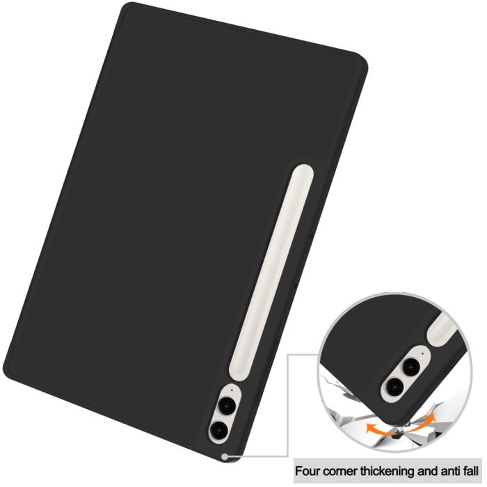 Bild 6, Galaxy Tab S9 FE Plus Fodral Tri-Fold Pennhållare Svart