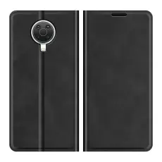 Nokia G10 / G20 Fodral Skin Touch L&auml;der Svart