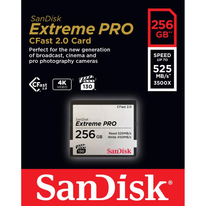 Bild 2, SanDisk Cfast 2.0 Extreme Pro 256 GB 525MB/s VPG130