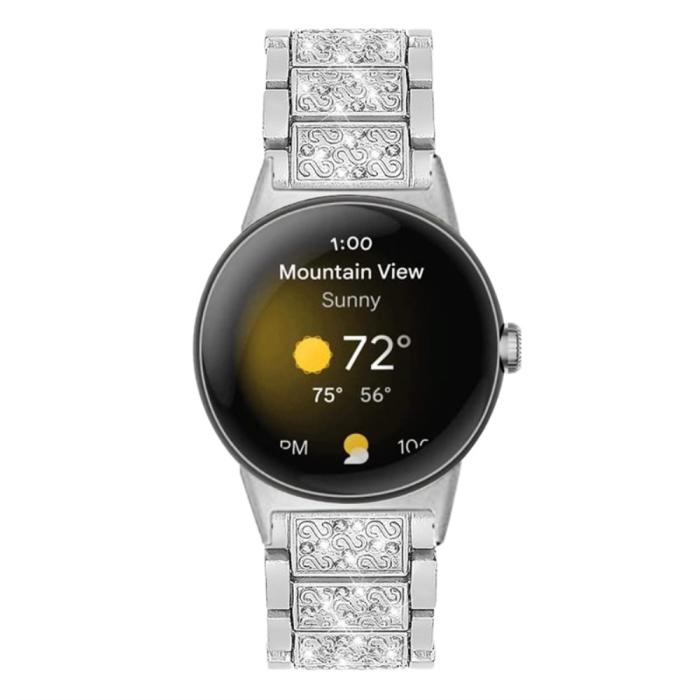 Bild 3, Rhinestone Metallarmband Google Pixel Watch / Watch 2