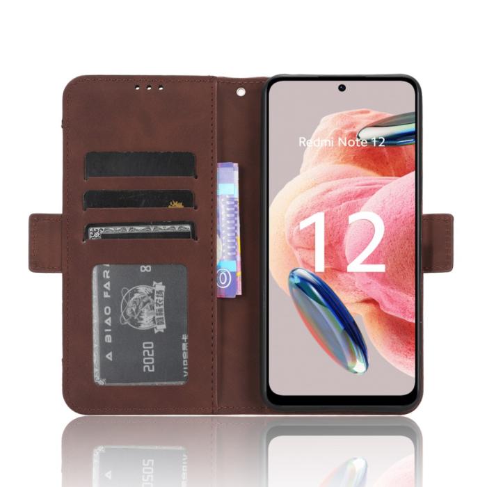 Bild 2, Xiaomi Redmi Note 12 4G Fodral Med Avtagbart Kortfodral Brun