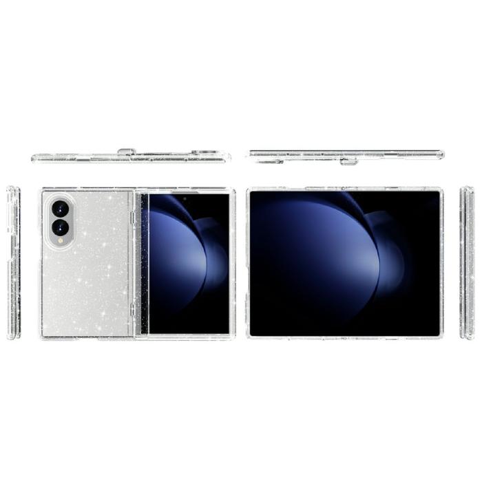 Bild 5, Samsung Galaxy Z Fold 8 Skal Glitter TPU Vit
