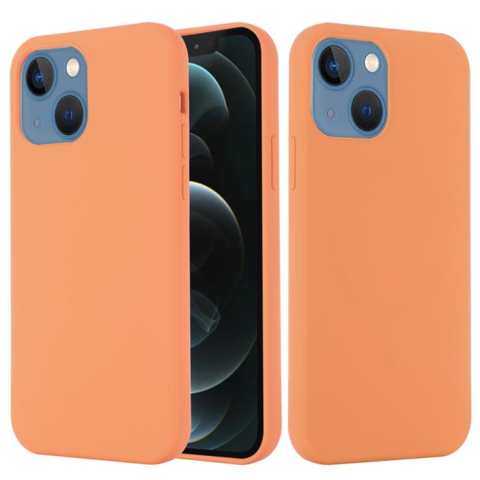 Bild 1, iPhone 13 Skal MagSafe Liquid Silikon Orange