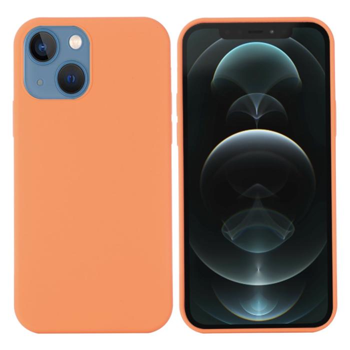 Bild 2, iPhone 13 Skal MagSafe Liquid Silikon Orange
