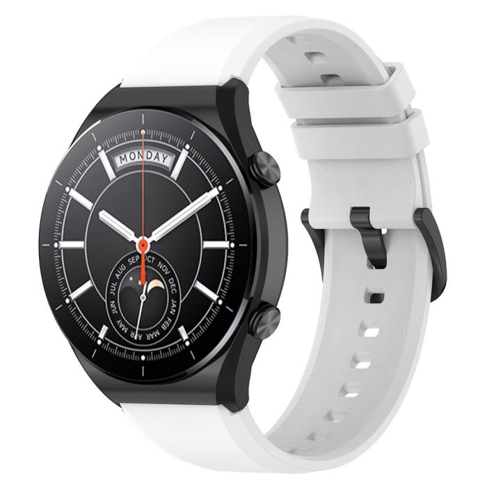 Bild 2, Silikon Armband Smartwatch (22 mm) Vit
