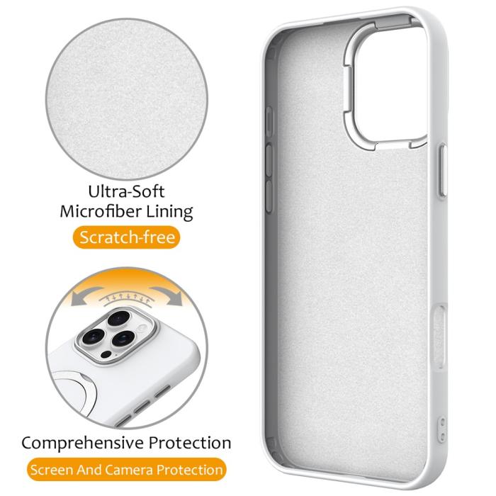 Bild 3, iPhone 16 Pro Max Skal MagSafe Kickstand Hybrid Vit